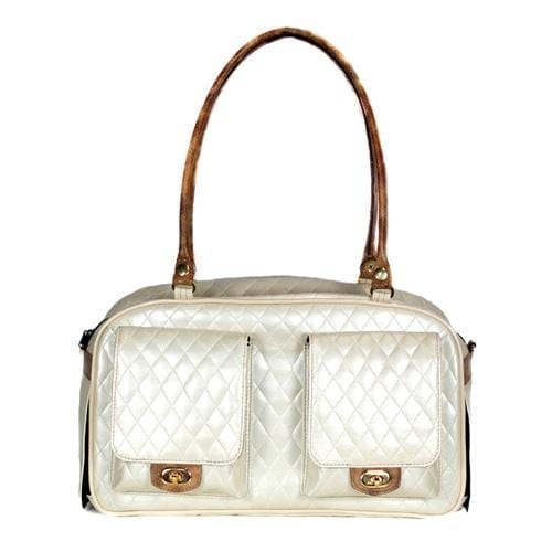 Quilted Luxe JL Duffel Bag, Designer Dog Bag, Petote Dog Bag, Dog Tote Bag,  Quilted Dog Bag, Petote Dog Carrier, Quilted Petote, Made In The USA Dog Bag  - Tails in the