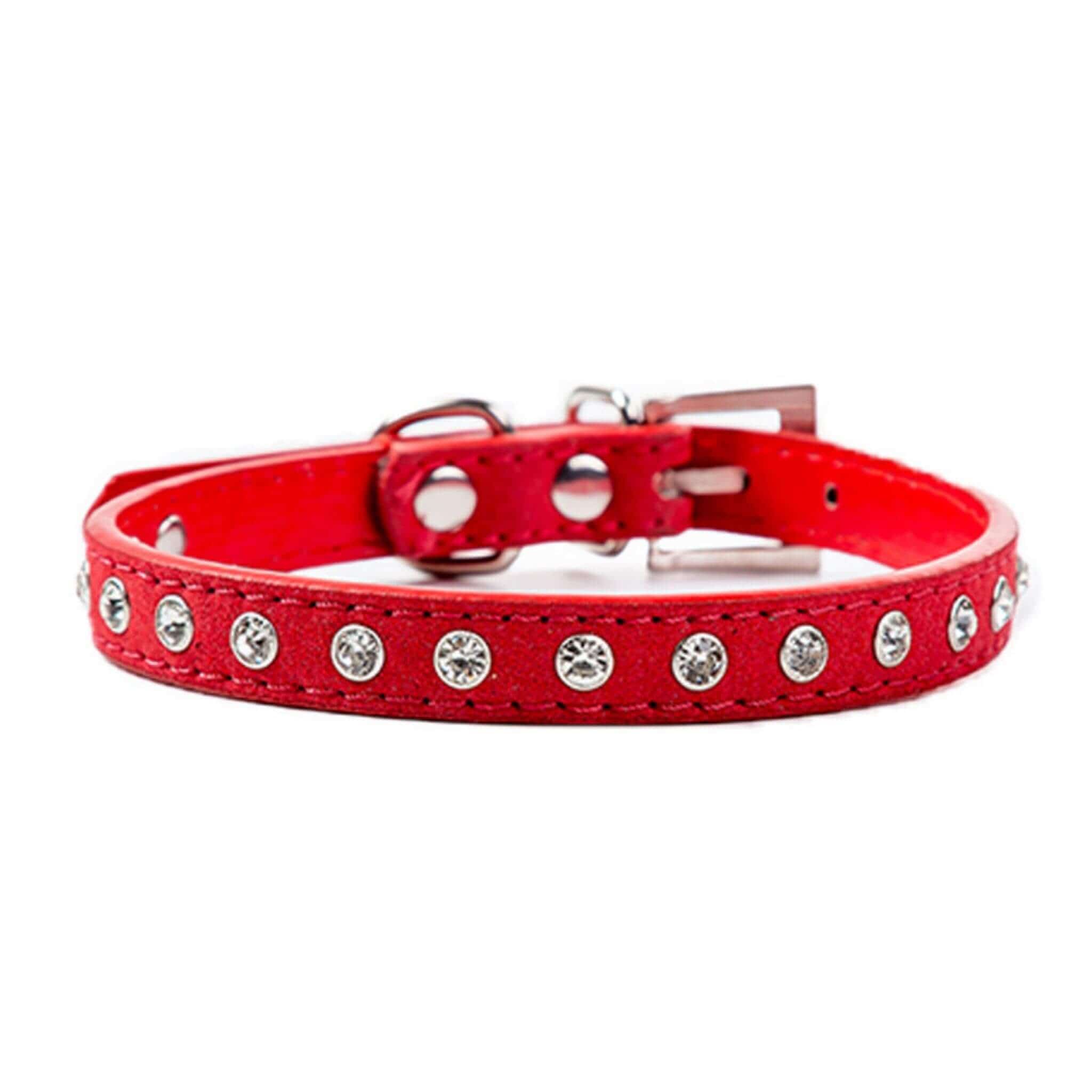 Luxury Teacup Leather Dog Collar Personalized Small Dog 